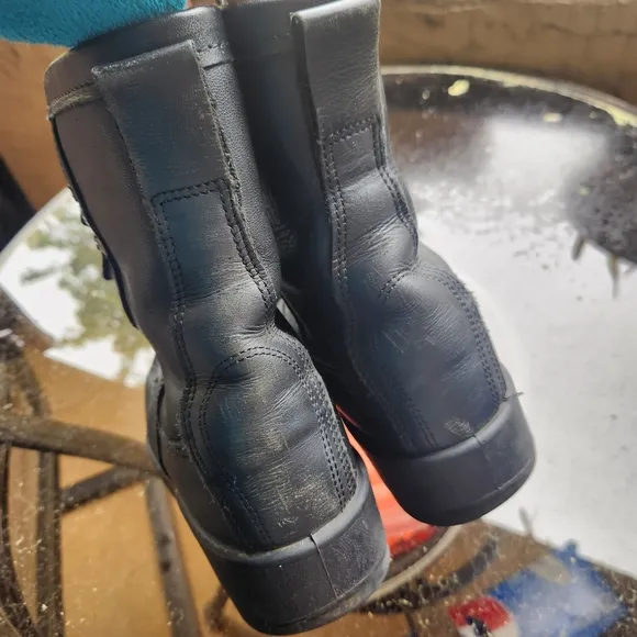 US NAVY Black Leather Flight Deck Boots - Rocky 795B  size 6W