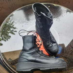 US NAVY Black Leather Flight Deck Boots - Rocky 795B  size 6W
