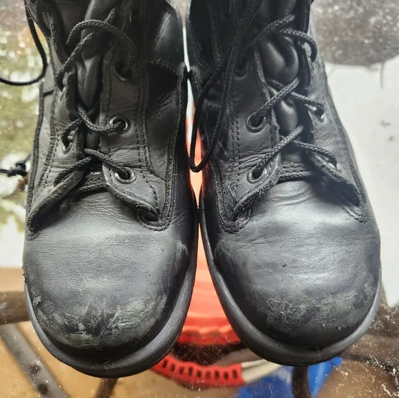 US NAVY Black Leather Flight Deck Boots - Rocky 795B  size 6W