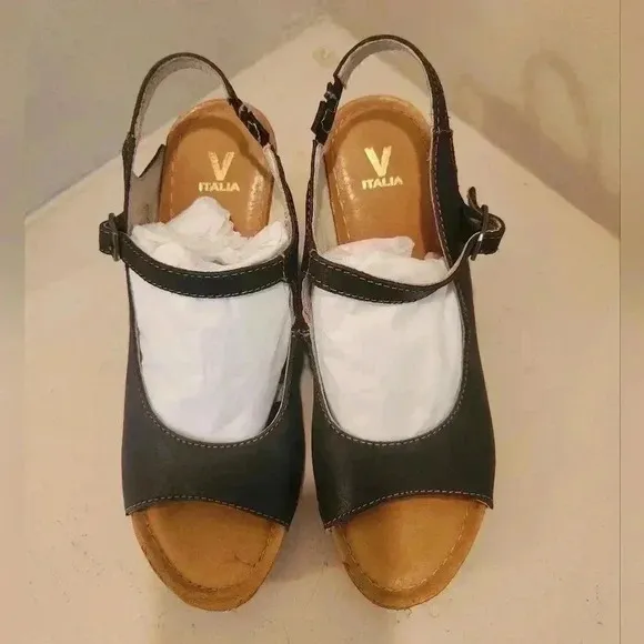 V Italia wedge mary jane sandals, size 39