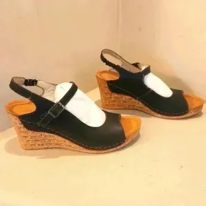 V Italia wedge mary jane sandals, size 39
