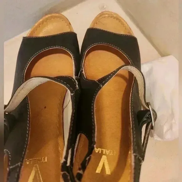 V Italia wedge mary jane sandals, size 39