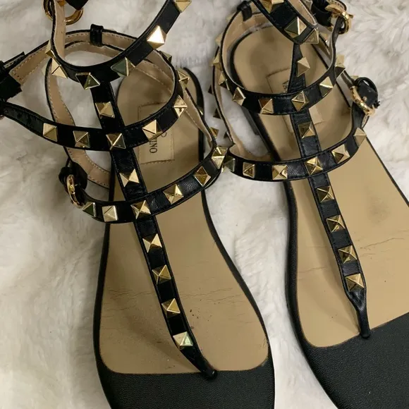 Valentino Garavani caged flat sandals Italy size 38