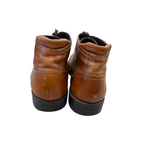 Van Lier Mens Brown Leather Dress Ankle Boots Size 11.5 SKU 7316