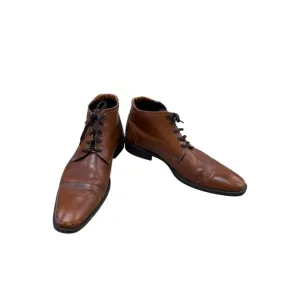 Van Lier Mens Brown Leather Dress Ankle Boots Size 11.5 SKU 7316