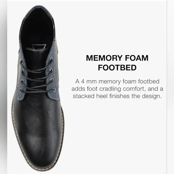 Vance Mens Franco Tru Comfort Foam Lace-up Round Toe Chukka Boot