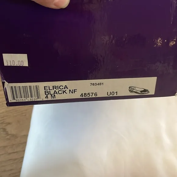 VANELI BLACK SHIMMERY WEDGE SANDALS.   PRETTY SQUARE BUCKLE.   NEW IN BOX