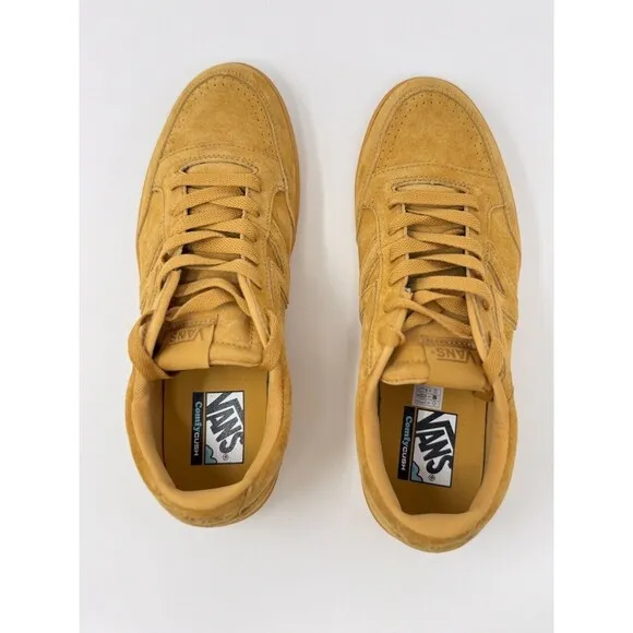 VANS Adult Shoes Yellow Lowland Comfycush Suede Skate Sneakers Men 11.5 Women 13