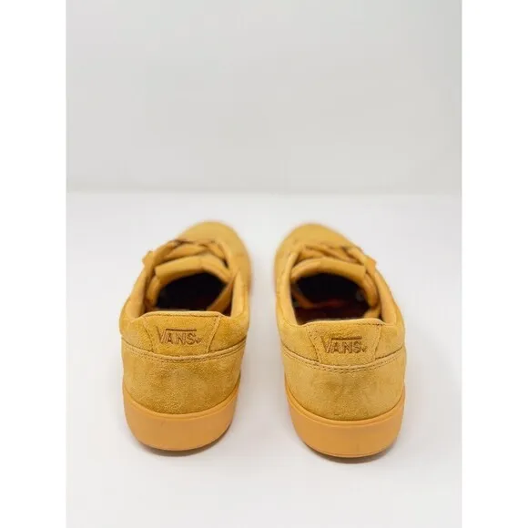 VANS Adult Shoes Yellow Lowland Comfycush Suede Skate Sneakers Men 11.5 Women 13