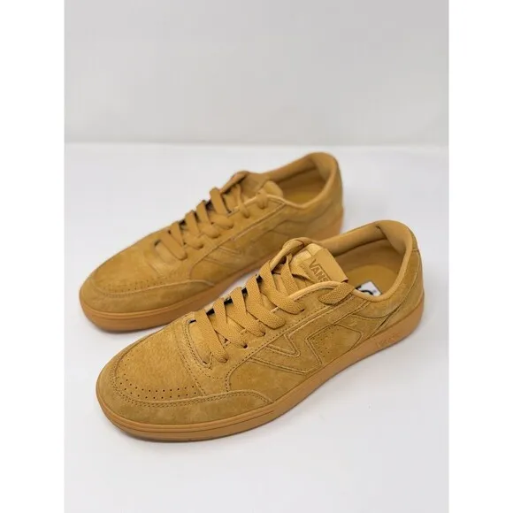 VANS Adult Shoes Yellow Lowland Comfycush Suede Skate Sneakers Men 11.5 Women 13