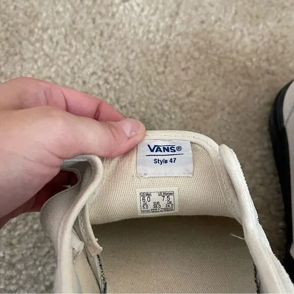 Vans Anaheim 47 D VX Cream Suede Skate Shoes