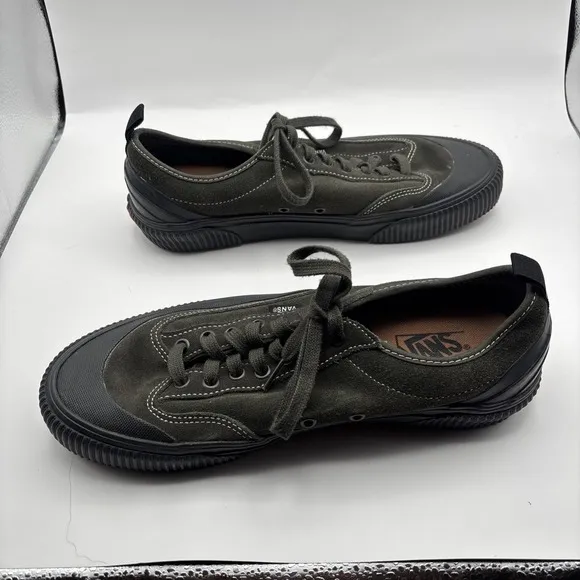 Vans Authentic Dark Green Black - Size 9.5