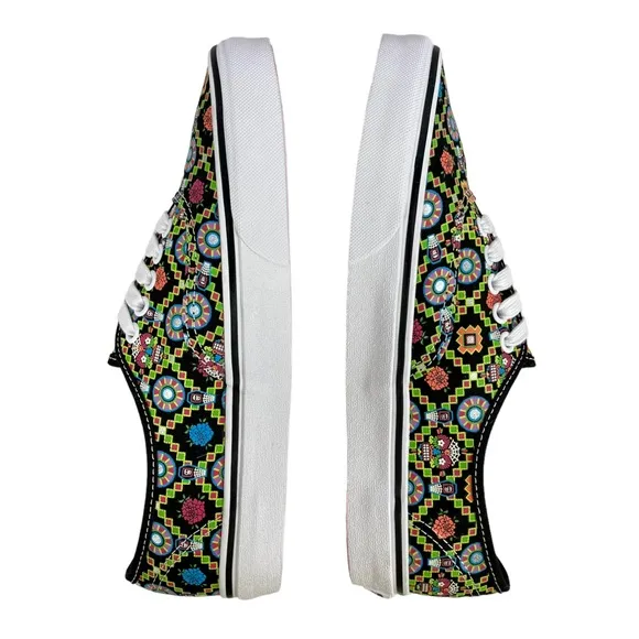 Vans Authentic‎ Men 8 / Women 9.5 Dia De Muertos Glow In The Dark Skate Sneakers