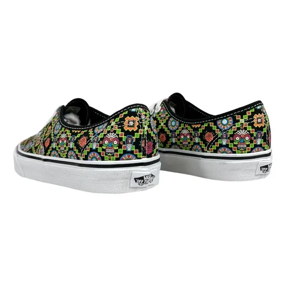 Vans Authentic‎ Men 8 / Women 9.5 Dia De Muertos Glow In The Dark Skate Sneakers