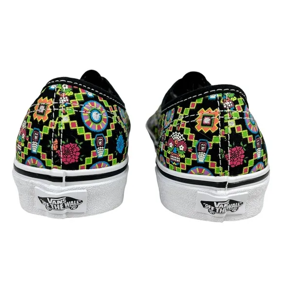 Vans Authentic‎ Men 8 / Women 9.5 Dia De Muertos Glow In The Dark Skate Sneakers