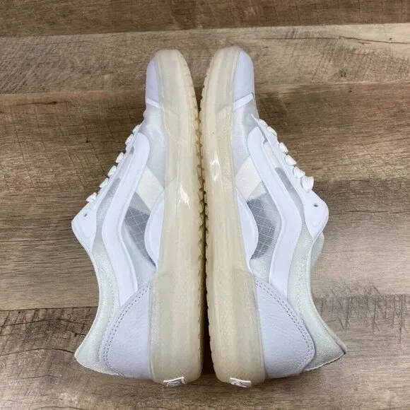 VANS Ave Leather White/White Skate Pro Low Authentic Shoes Mens 7.5 Womens 9 NEW