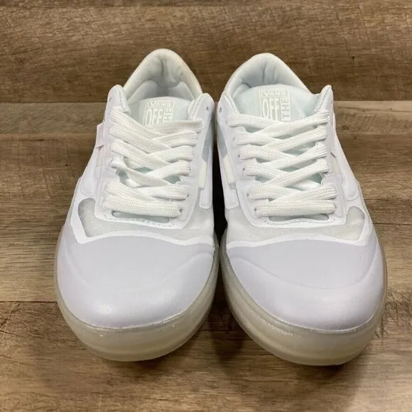 VANS Ave Leather White/White Skate Pro Low Authentic Shoes Mens 7.5 Womens 9 NEW