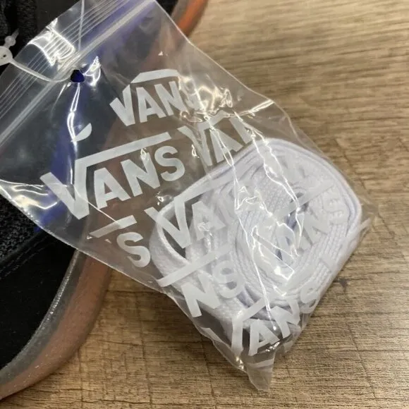 VANS Ave Skate Shoes Black Orange Athletic Sneakers Mens 6.5 Womens 8 NEW