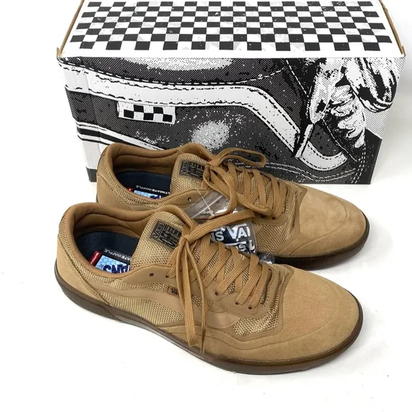 VANS AVE Tobacco Gum Skate Sneaker Canvas Suede Shoes Womens Low Top VN0A5JIBLV9