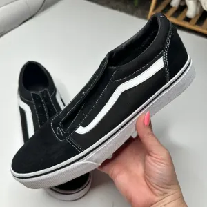 VANS Black White Old Skool Skate Sneakers