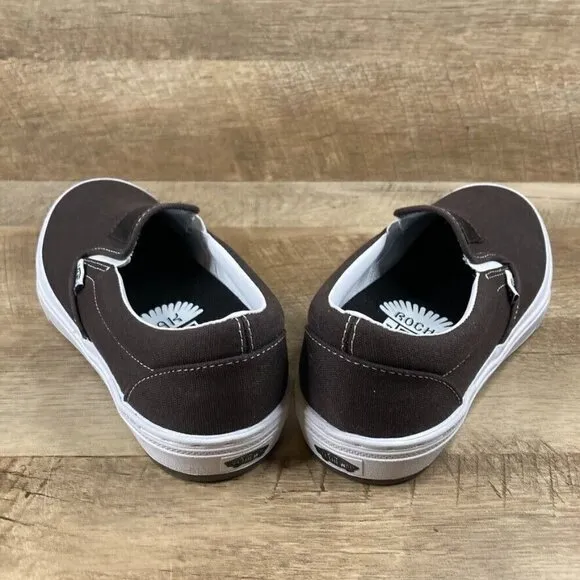 VANS BMX Slip On Dakota Roche Brown White Skate Shoes Mens 8 Womens 9.5 NEW