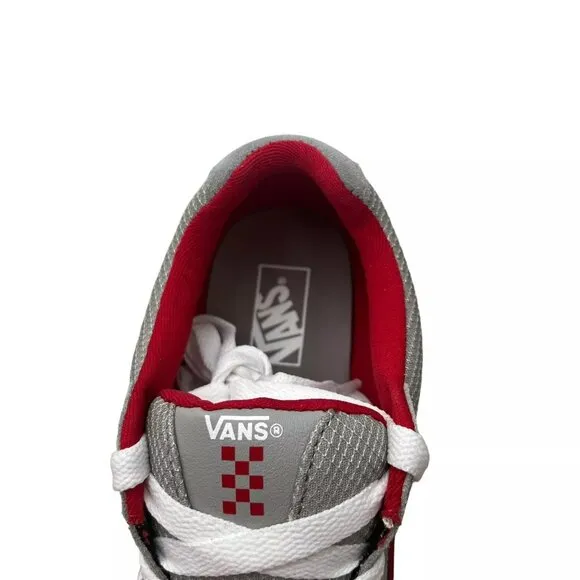 Vans Caldrone Youth Boy's Suede Sneakers Size 7 Gray-Red Classic Stylish Shoes