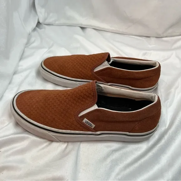 Vans Classic Slip On Embossed Suede Sequoia Men's Skate Shoes Size 7.5