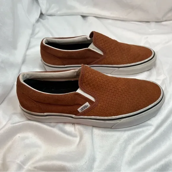 Vans Classic Slip On Embossed Suede Sequoia Men's Skate Shoes Size 7.5