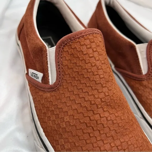 Vans Classic Slip On Embossed Suede Sequoia Men's Skate Shoes Size 7.5