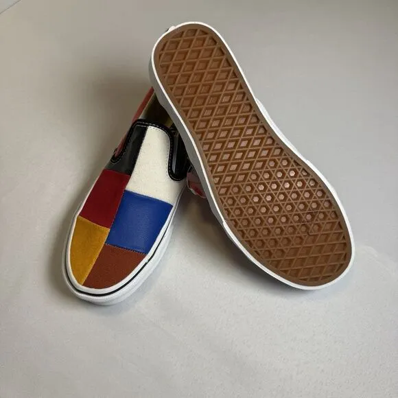 VANS Classic Slip On Patchwork Multi Skate Shoes Sneakers Womens 7M Slip On NEW