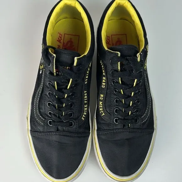 VANS Cobra Kai Old Skool X Skate Shoes Mens 6.5 Womens 8 Black Low Karate Kid