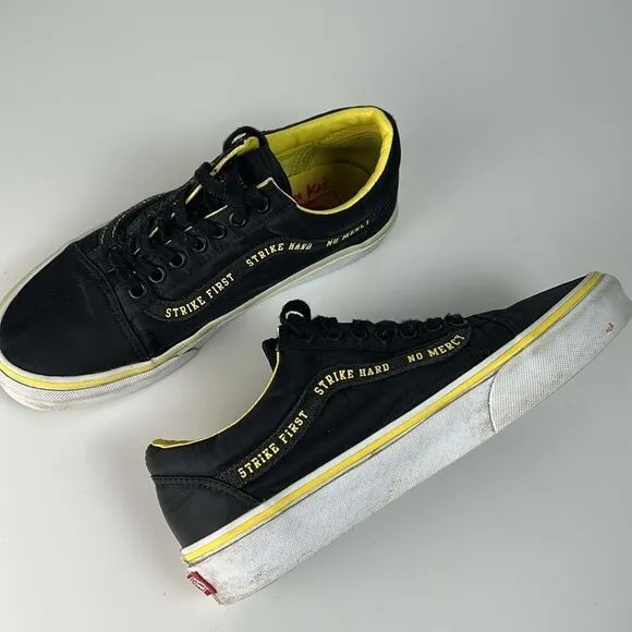 VANS Cobra Kai Old Skool X Skate Shoes Mens 6.5 Womens 8 Black Low Karate Kid
