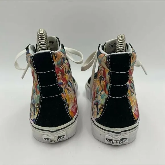 Vans Disney Sk8-Hi Women's 7 High top  Princesses  Ariel SKATE Shoes Sneakers