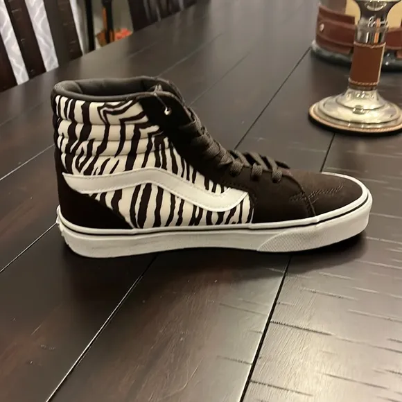 Vans Filmore Hi Zebra shoes sneakers new brown white skate Sk8 Women’s sizes