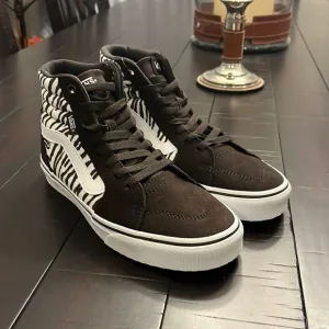 Vans Filmore Hi Zebra shoes sneakers new brown white skate Sk8 Women’s sizes