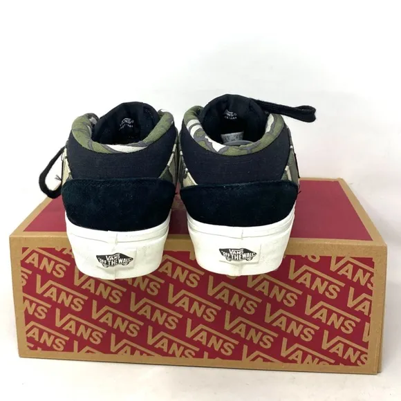 VANS Half Cab 33 DX Shoes Mid Black Camo Suede Skate Sneakers Women VN0A5KX6Y28