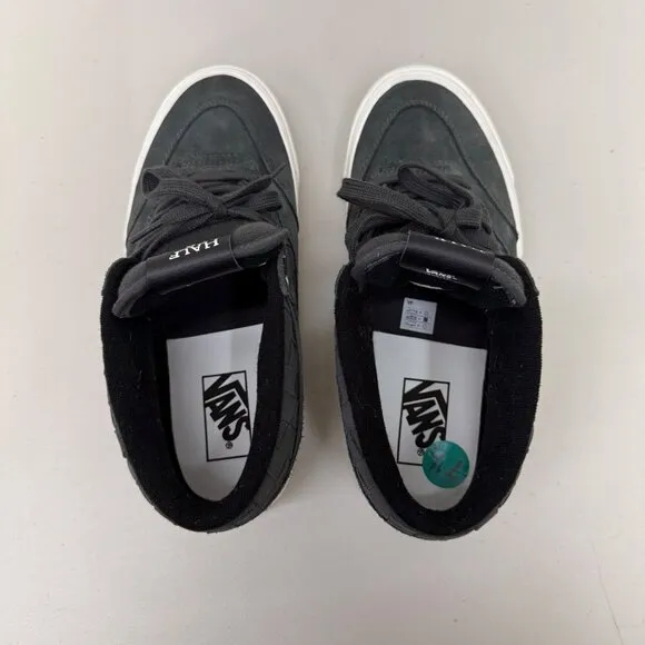VANS Half Cab Black Woven Lace Up Skate Sneakers Shoes Mens size 7.5 Womens 9