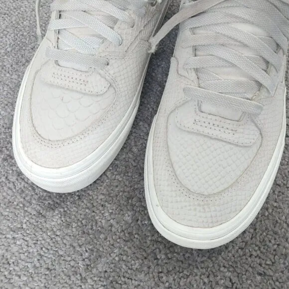 Vans Half Cab Mens Size 8 Shoes Cream White Skate Sneakers Snake Print Suede