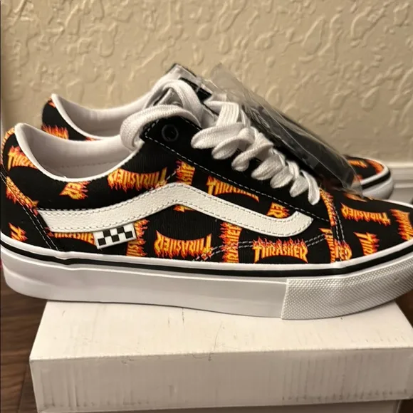 Vans Kids Thrasher Black and White Sneakers