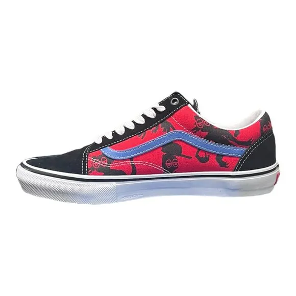 VANS   KROOKED BY NATAS FOR RAY BARBEE In Red/Blue Brand New In A Size 11