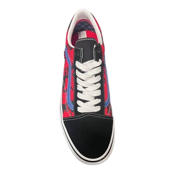 VANS   KROOKED BY NATAS FOR RAY BARBEE In Red/Blue Brand New In A Size 11