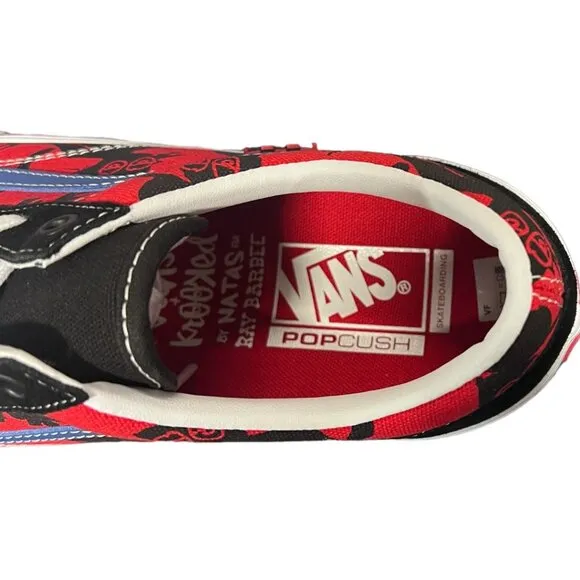 VANS   KROOKED BY NATAS FOR RAY BARBEE In Red/Blue Brand New In A Size 11