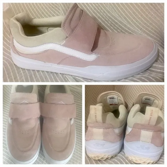 Vans Kyle Pro 2 Rose Pink Antique White Suede Skate Shoes US Mens US 11.5 EUR 45