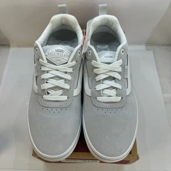 Vans Kyle Walker Pro Skate Chambray Shoes Grey White Men's Size 8