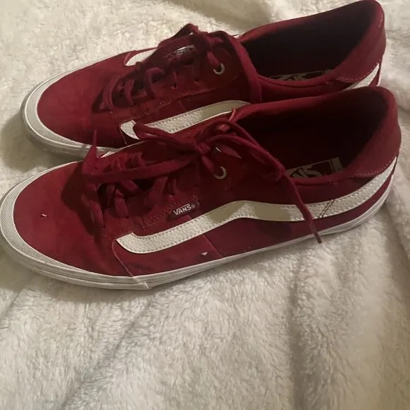 Vans Kyle Walker UltraCush Pro Skate Shoes Men's Red Suede Low Top Lace Up 13