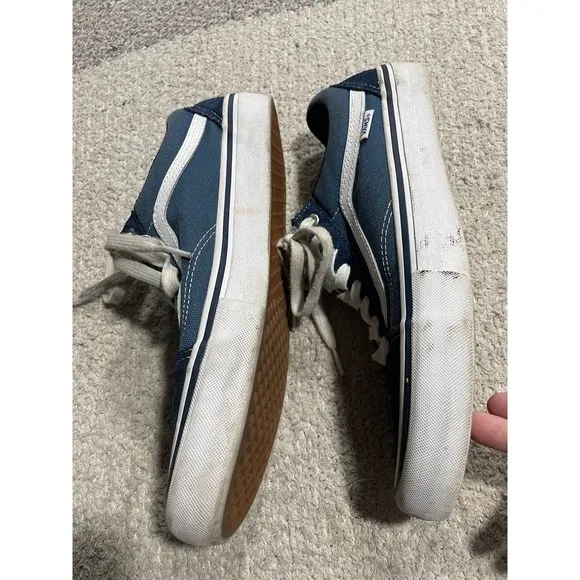 Vans M 10 /W 11.5 EU 43 Old Skool Skate Shoes Sneakers Suede Leather Blue 500714