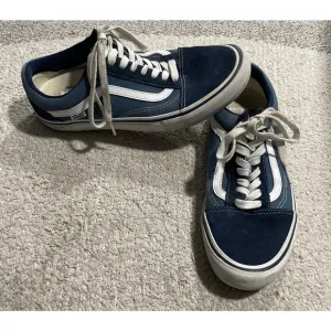Vans M 10 /W 11.5 EU 43 Old Skool Skate Shoes Sneakers Suede Leather Blue 500714