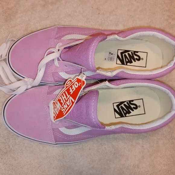 Vans Men's 7/Women's 8.5 Old Skool Lilac Purple Skate Shoes