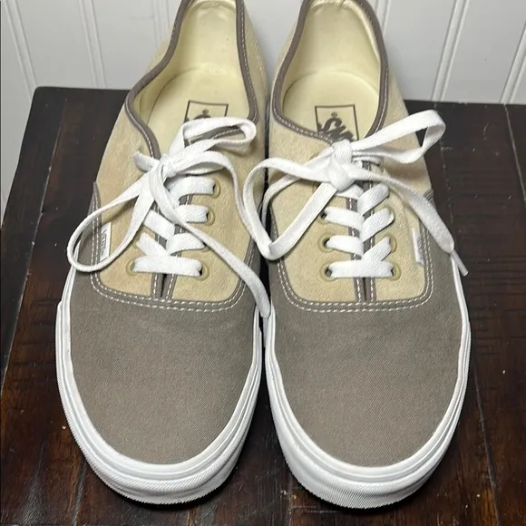 Vans Men's Color block tan and brown suede &amp; fabric lace up sneakers