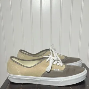 Vans Men's Color block tan and brown suede &amp; fabric lace up sneakers